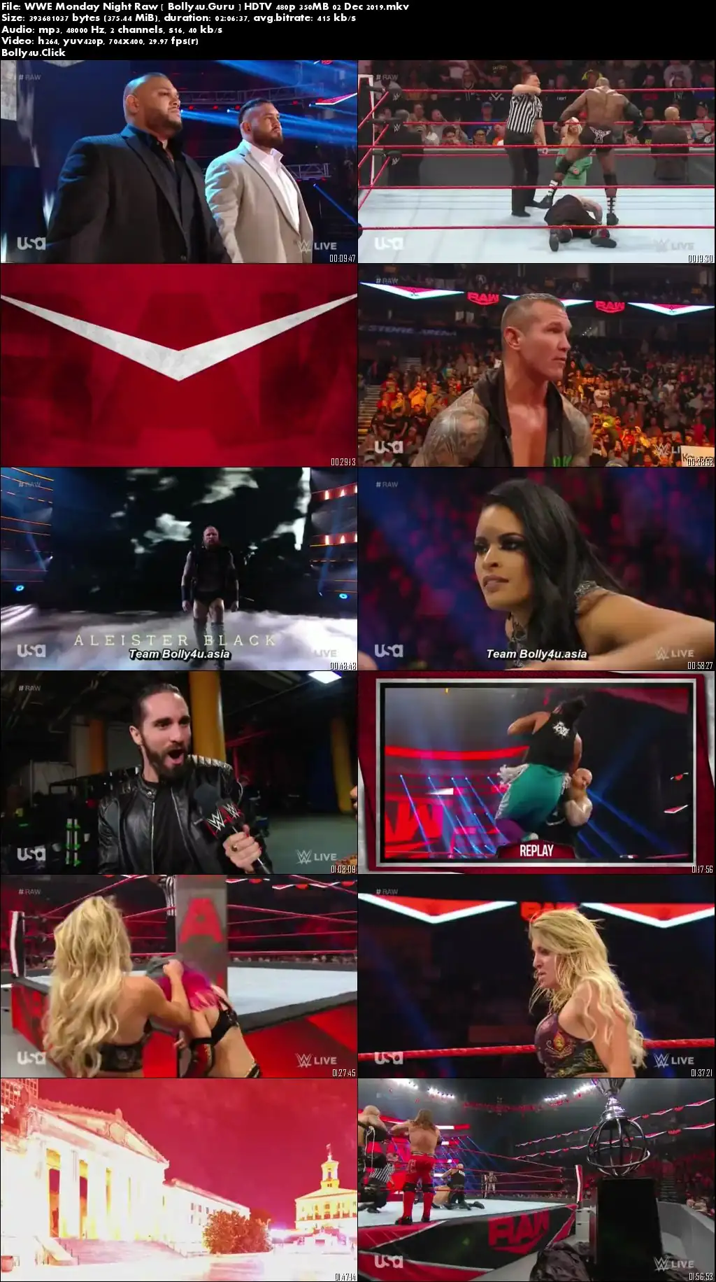 WWE Monday Night Raw HDTV 480p 350MB 02 Dec 2019 Download WWE Monday Night Raw HDTV 480p 350MB 02 Dec 2019 Download