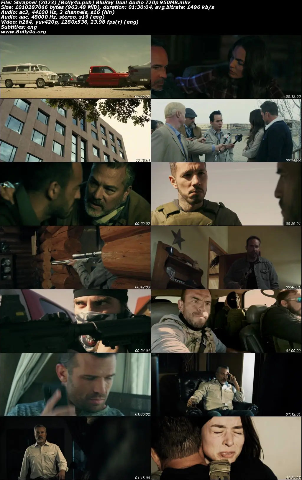 Shrapnel 2023 BluRay Hindi Dual Audio Full Movie Download 720p  480p