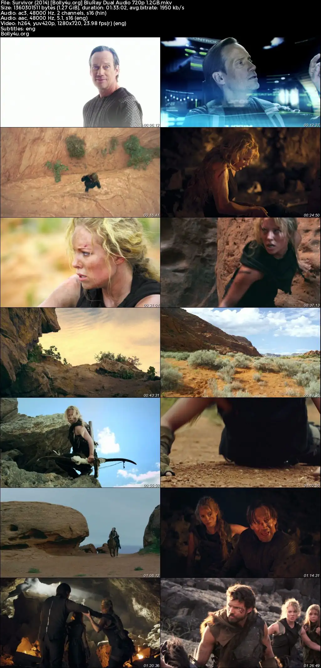 Survivor 2014 BluRay Hindi Dual Audio Full Movie Download 720p  480p