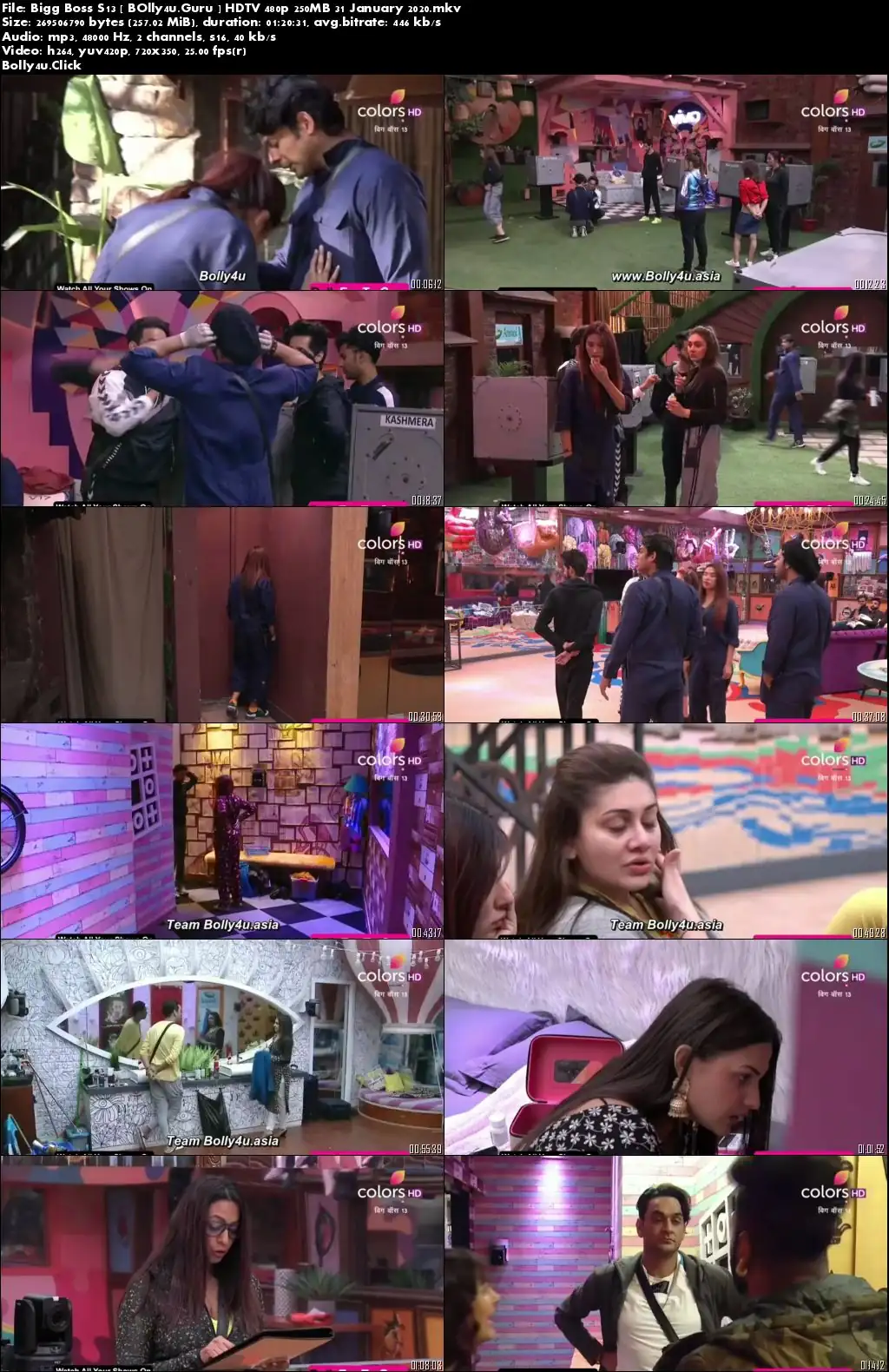 Bigg Boss S13 HDTV 480p 250MB 31 January 2020 Download