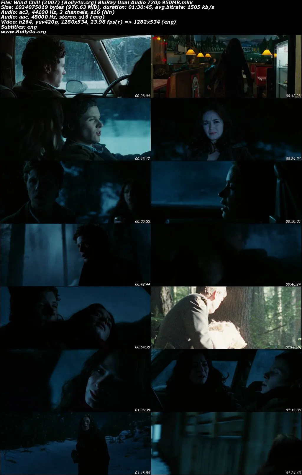 Wind Chill 2007 BluRay Hindi Dual Audio Full Movie Download 720p  480p