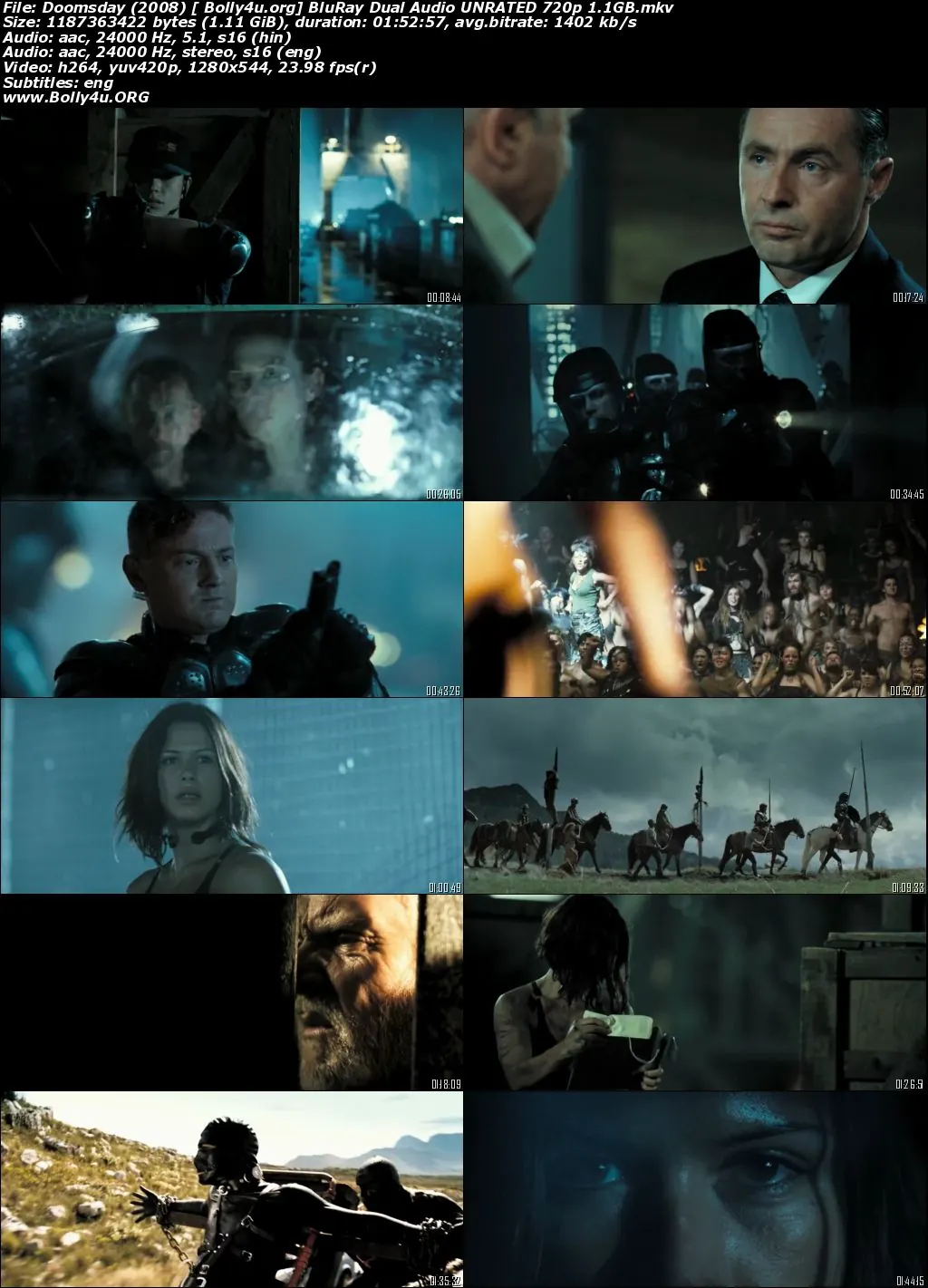 Doomsday 2008 BluRay 300mb UNRATED Hindi Dual Audio 480p Download