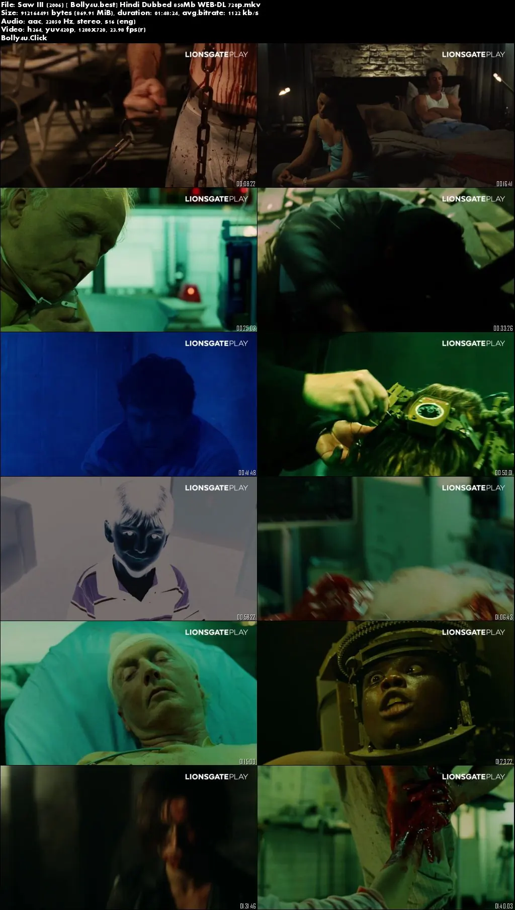 Saw III 2006 WEB-DL 850Mb Hindi Dubbed 720p Download Saw III 2006 WEB-DL 850Mb Hindi Dubbed 720p Download