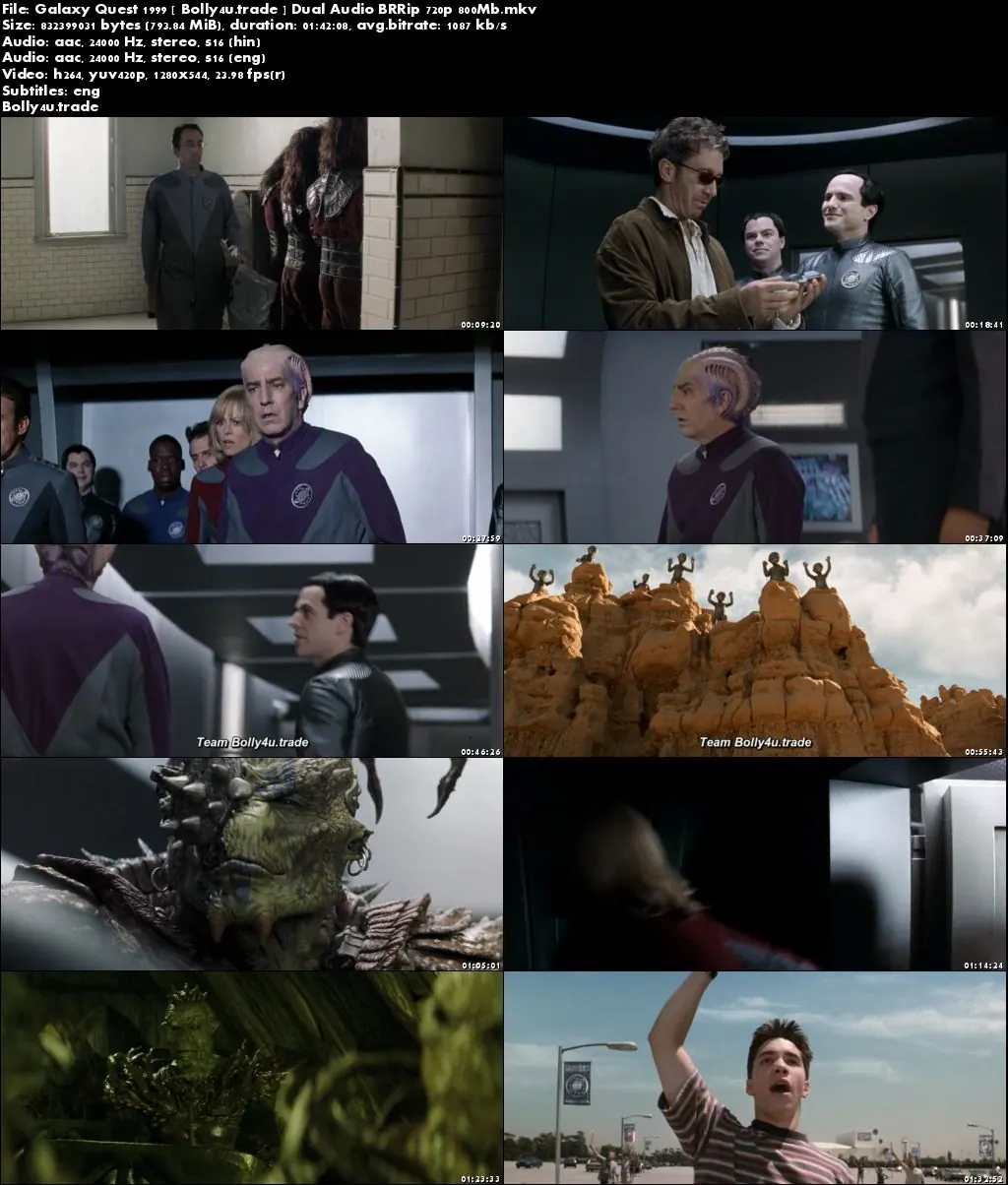 Galaxy Quest 1999 BRRip 800Mb Hindi Dual Audio 720p Download
