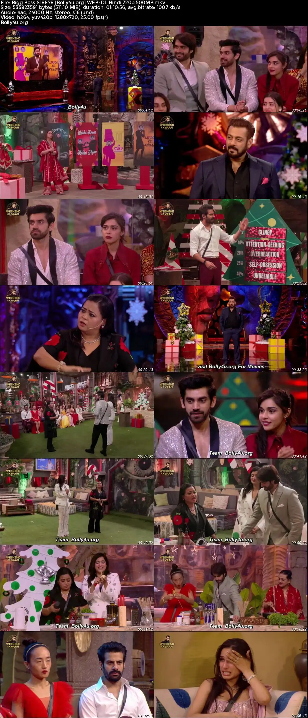 Bigg Boss 2024 WEB-DL Hindi S18E78 Download 720p  480p