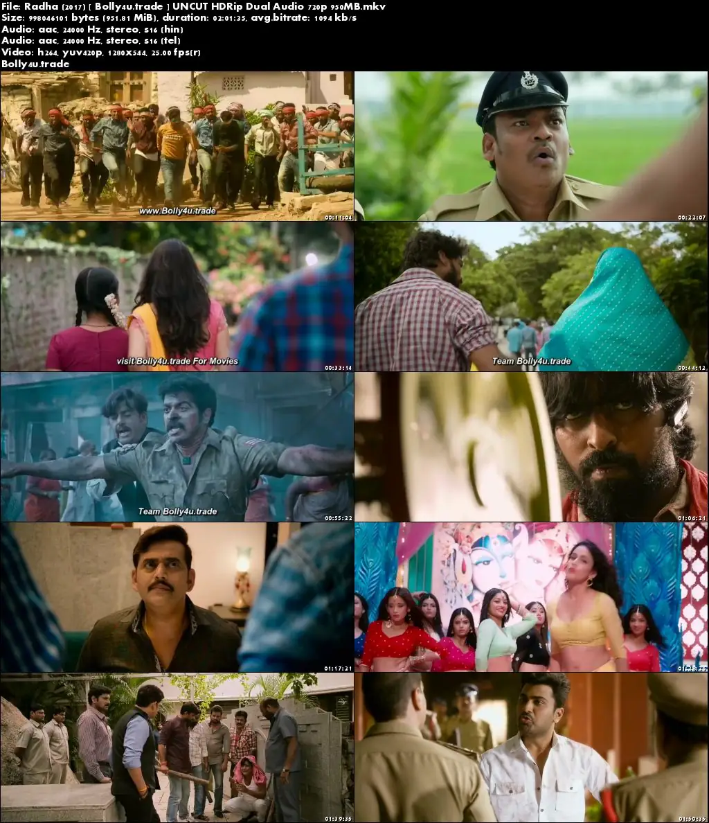 Radha 2017 HDRip 950MB UNCUT Hindi Dual Audio 720p Download