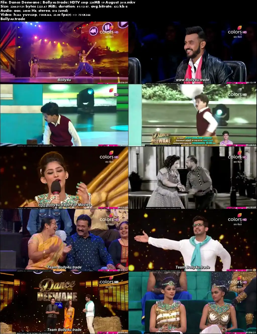 Dance Deewane HDTV 480p 200MB 19 August 2018 Download Dance Deewane HDTV 480p 200MB 19 August 2018 Download