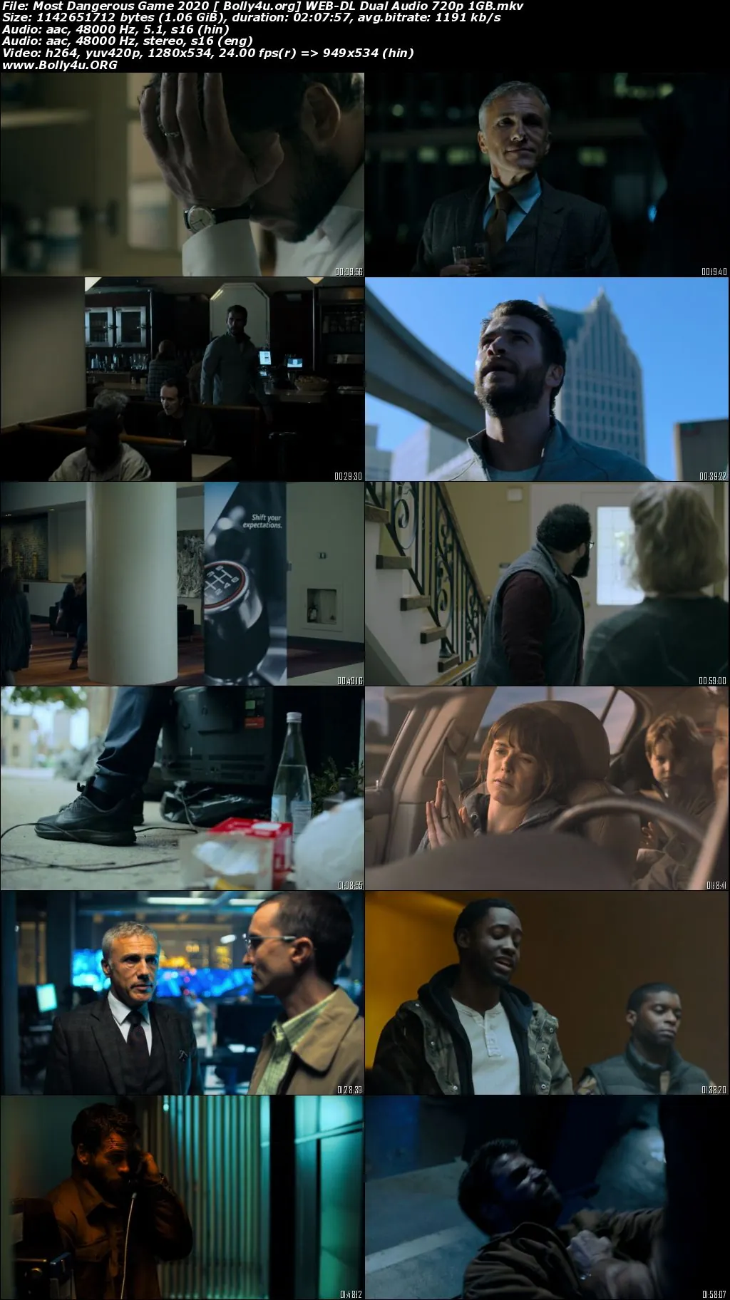 Most Dangerous Game 2020 WEB-DL 400MB Hindi Dual Audio ORG 480p Download