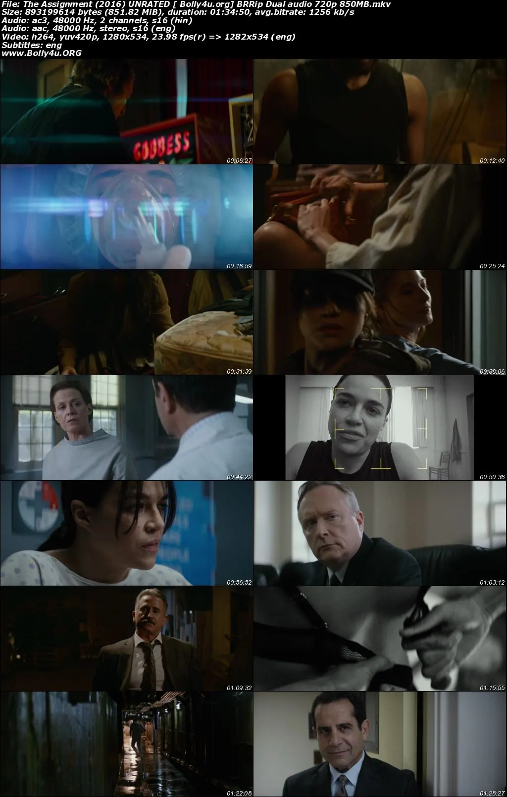 The Assignment 2016 BRRip 850Mb UNRATED Hindi Dual Audio 720p Download