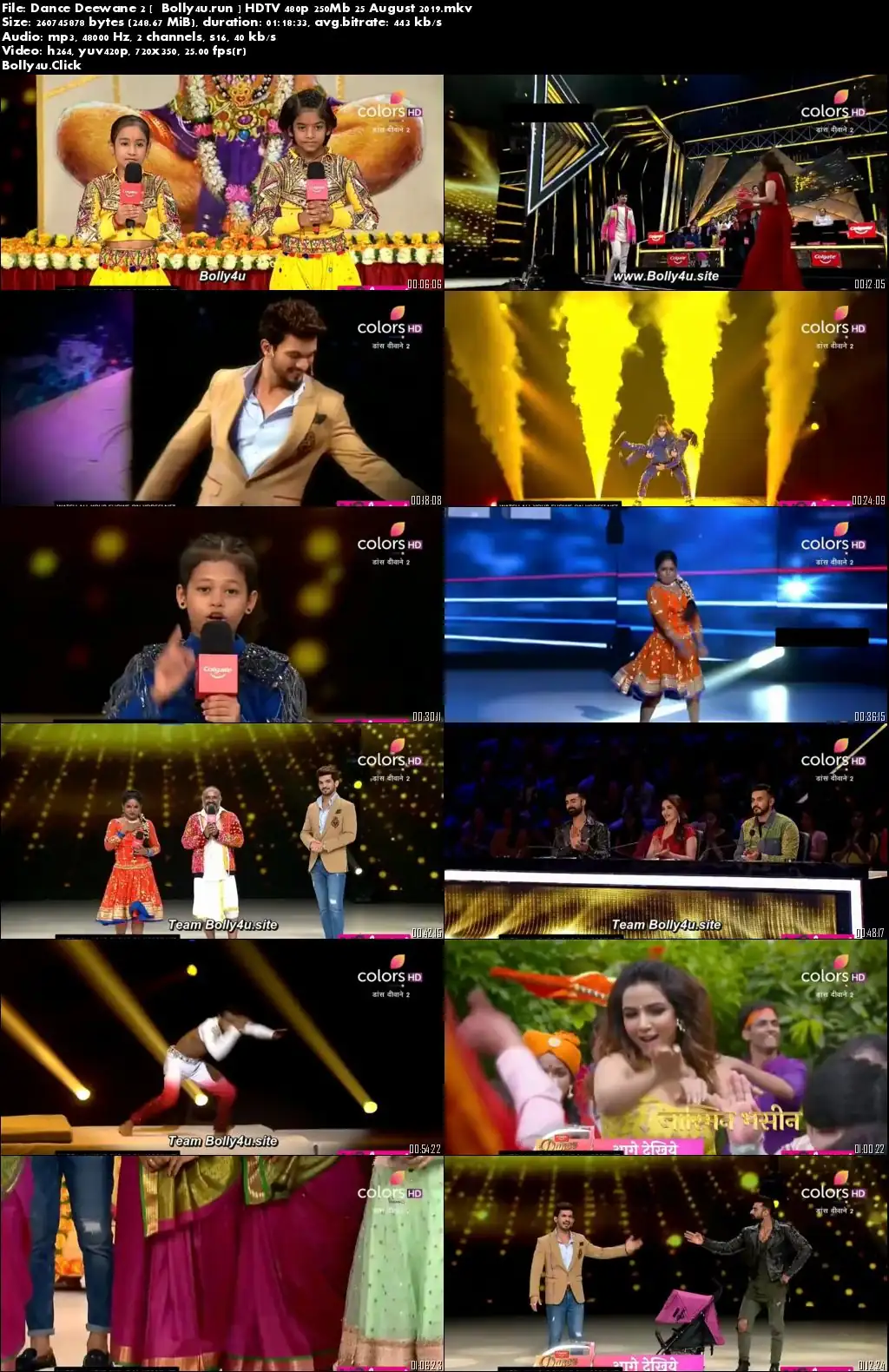 Dance Deewane S02 HDTV 480p 250Mb 25 August 2019 Download