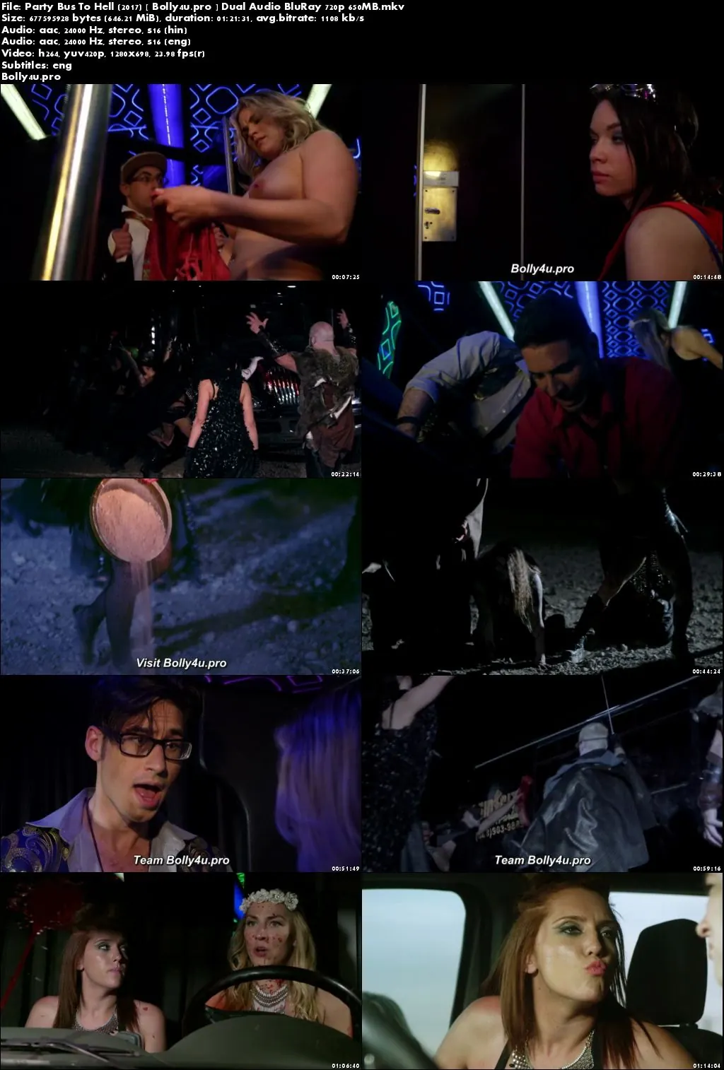 Party Bus To Hell 2017 BluRay 650Mb Hindi Dual Audio 720p Download Party Bus To Hell 2017 BluRay 650Mb Hindi Dual Audio 720p Download