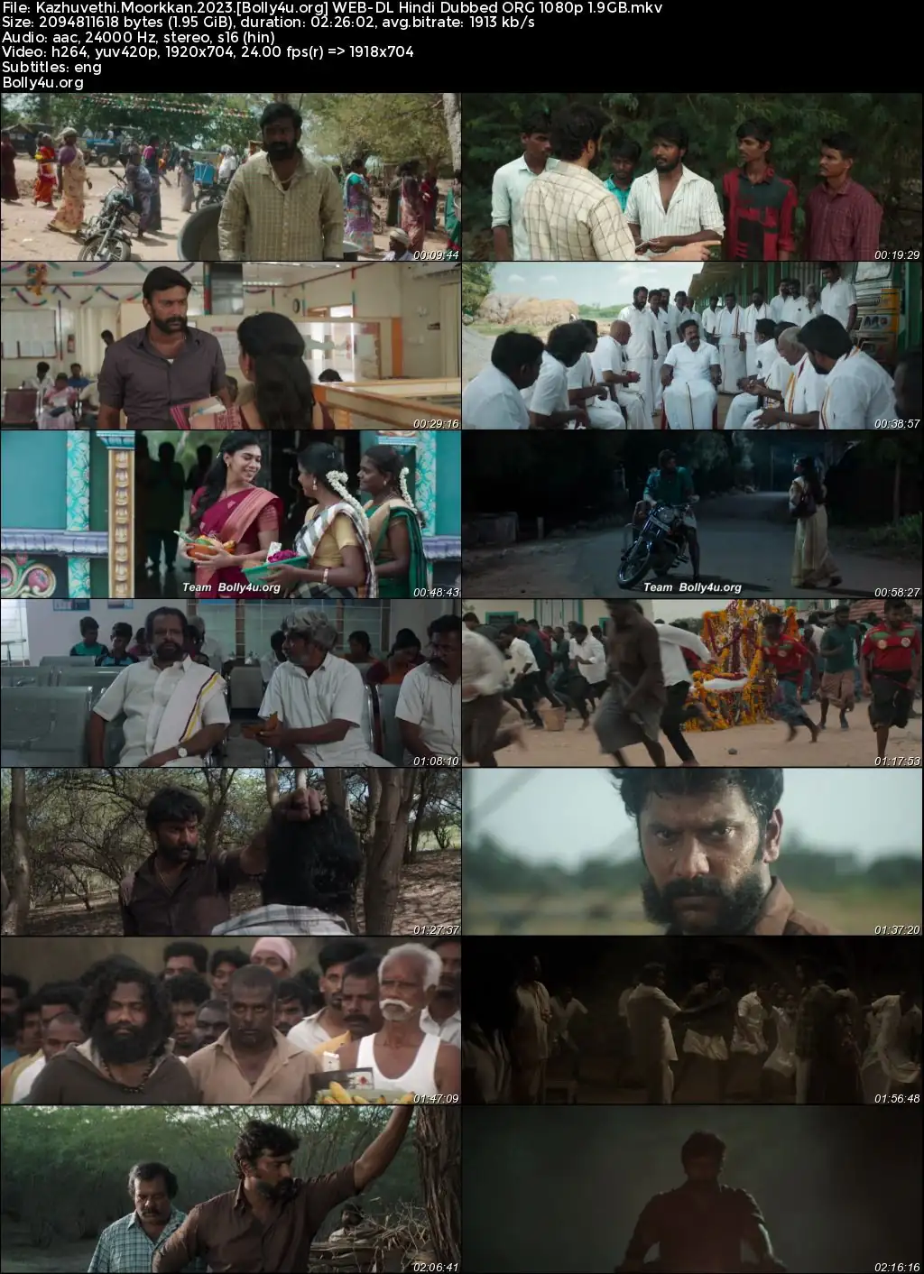 Kazhuvethi Moorkkan 2023 WEB-DL Hindi Dubbed ORG Full Movie Download 1080p  720p  480p