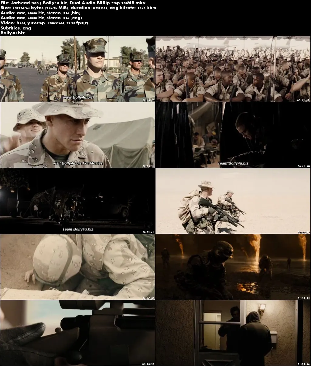 Jarhead 2005 BluRay 900MB Hindi Dual Audio ORG 720p Download
