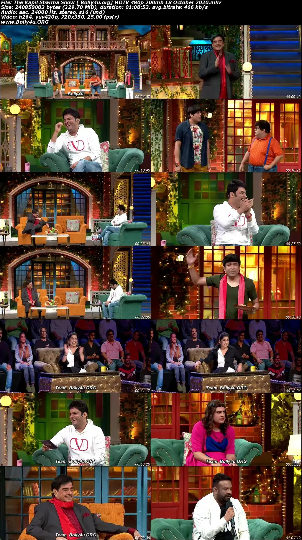 The Kapil Sharma Show HDTV 480p 200mb 18 October 2020 Download