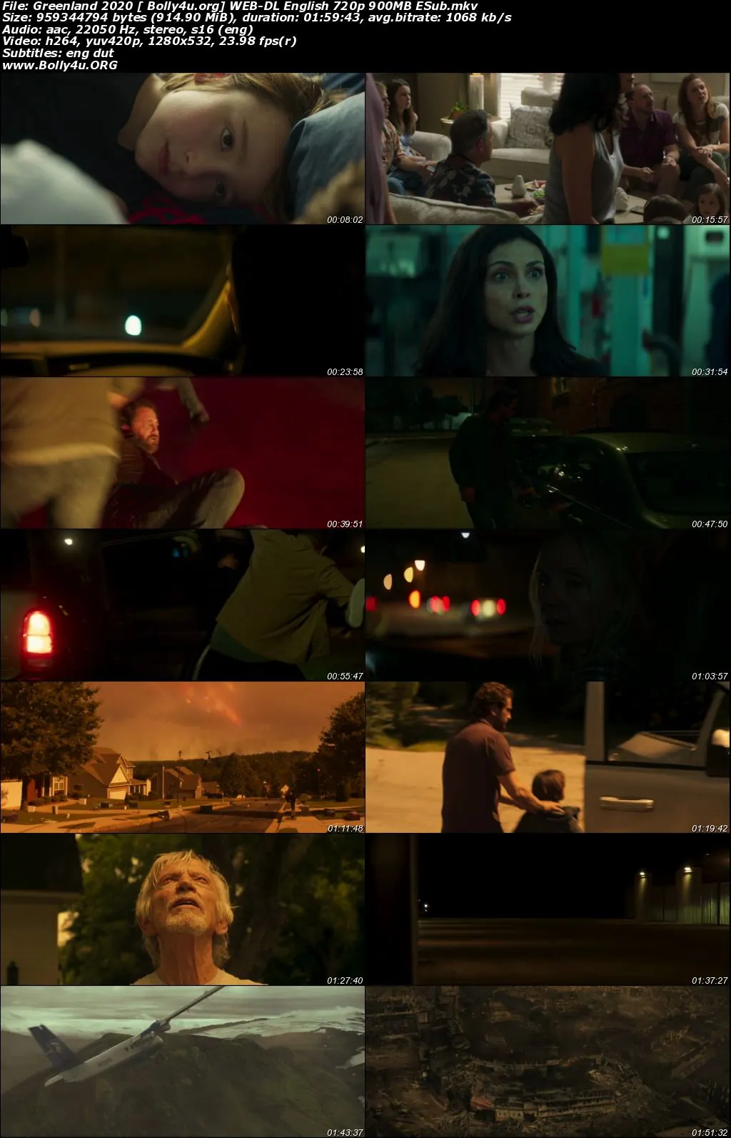 Greenland 2020 WEB-DL 900Mb English 720p ESub Download