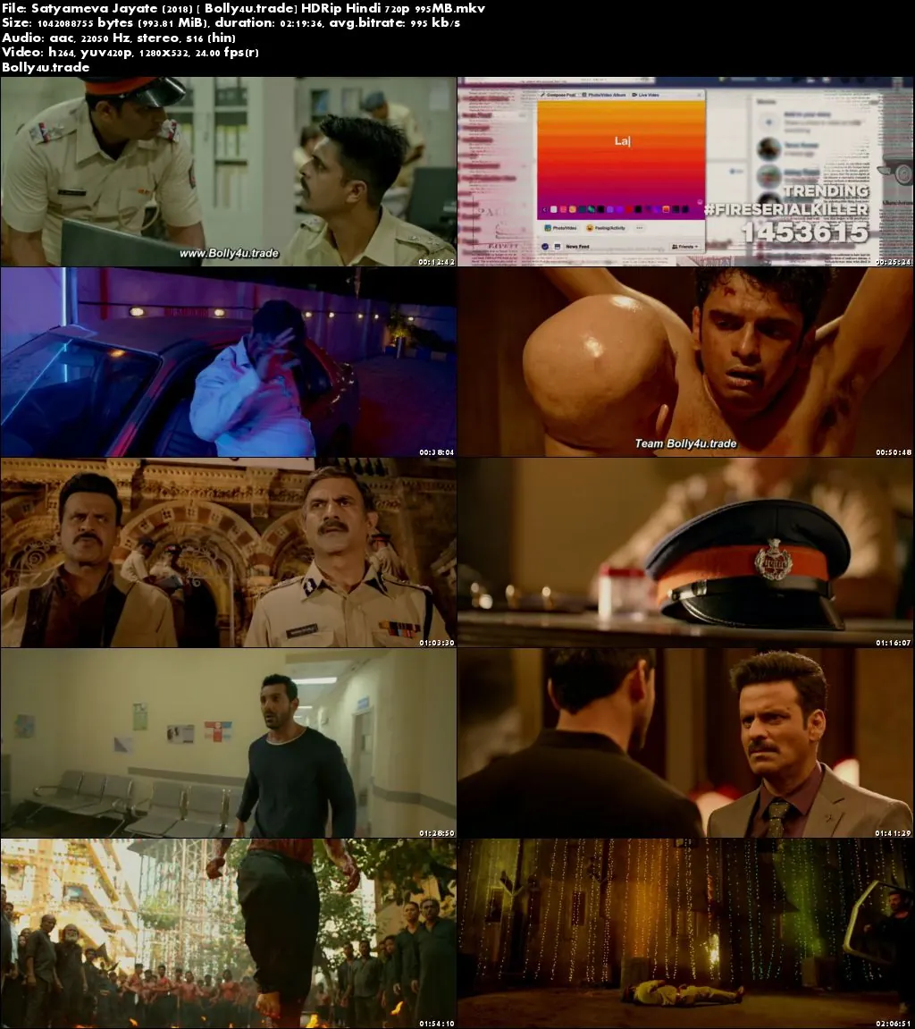 Satyameva Jayate 2018 HDRip 300MB Full Hindi Movie Download 480p