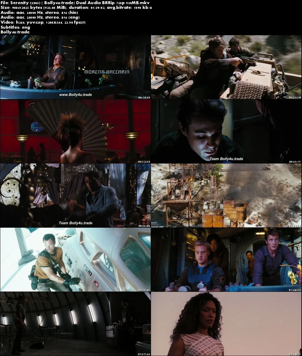 Serenity 2005 BRRip 950Mb Hindi Dubbed Dual Audio 720p ESub Download