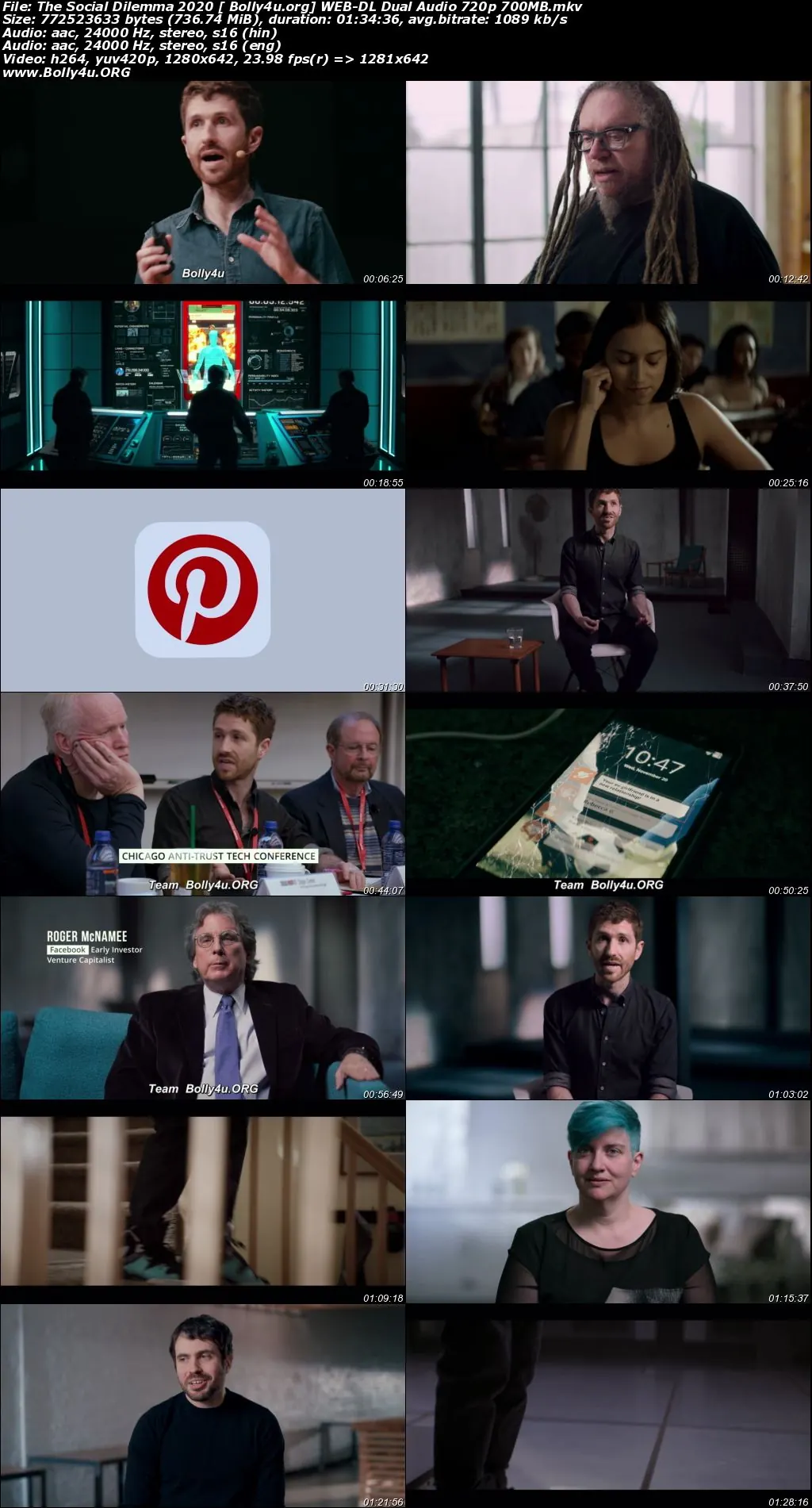 The Social Dilemma 2020 WEB-DL 700MB Hindi Dual Audio 720p Download