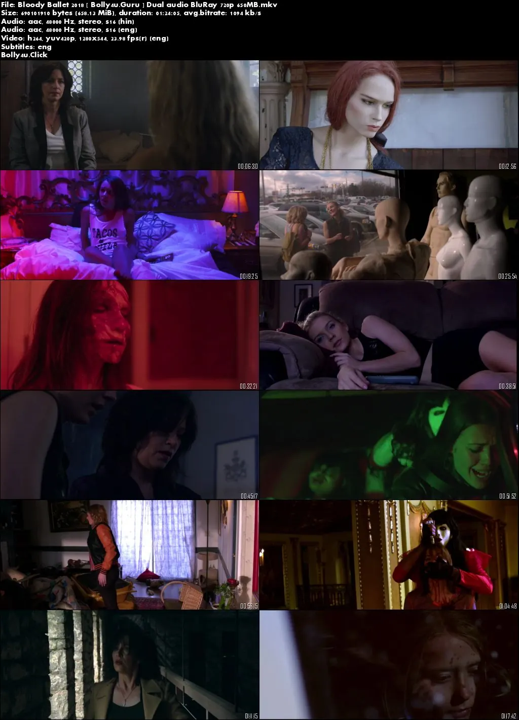 Bloody Ballet 2018 BluRay 650Mb UNRATED Hindi Dual Audio 720p Download