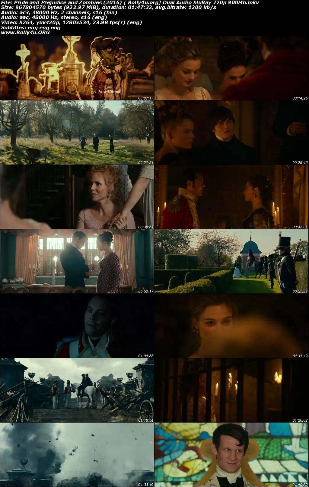 Pride and Prejudice and Zombies 2016 BRRip 900Mb Hindi Dual Audio 720p Download Pride and Prejudice and Zombies 2016 BRRip 900Mb Hindi Dual Audio 720p Download