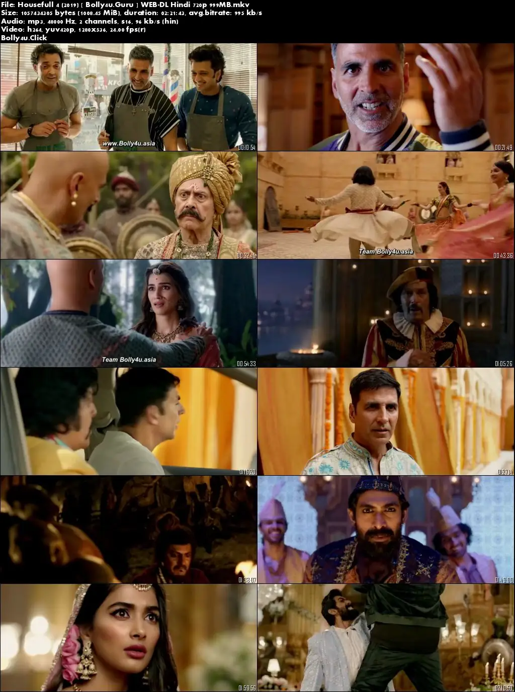 Housefull 4 2019 WEB-DL 400Mb Full Hindi Movie Download 480p Housefull 4 2019 WEB-DL 400Mb Full Hindi Movie Download 480p