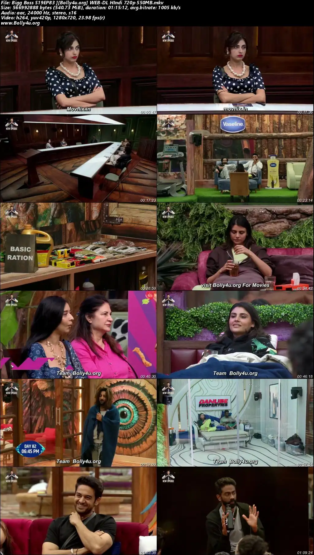 Bigg Boss 2025 WEB-DL Hindi S19EP83 Download 720p  480p