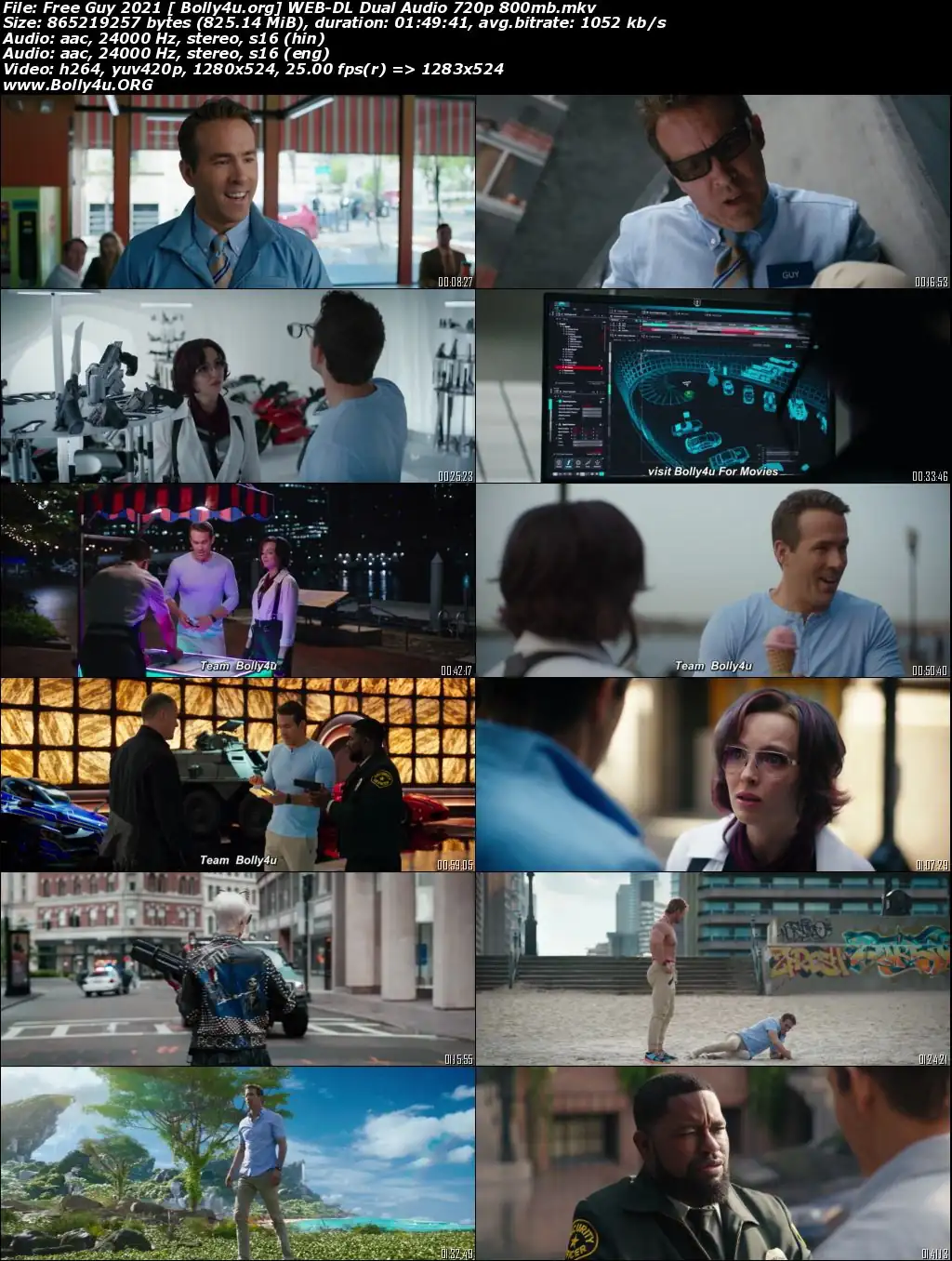 Free Guy 2021 WEB-DL 800Mb Hindi CAM Cleaned Dual Audio 720p Download Free Guy 2021 WEB-DL 800Mb Hindi CAM Cleaned Dual Audio 720p Download