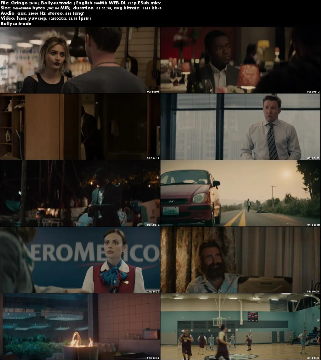 Gringo 2018 WEB-DL 900MB English 720p Download