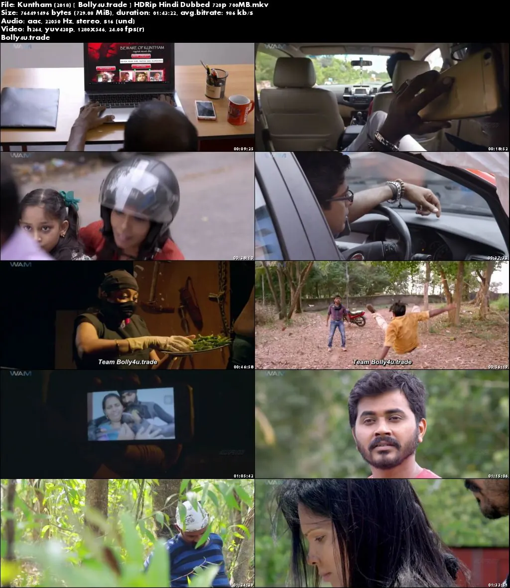 Kuntham 2018 HDRip 700MB Hindi Dubbed 720p Download
