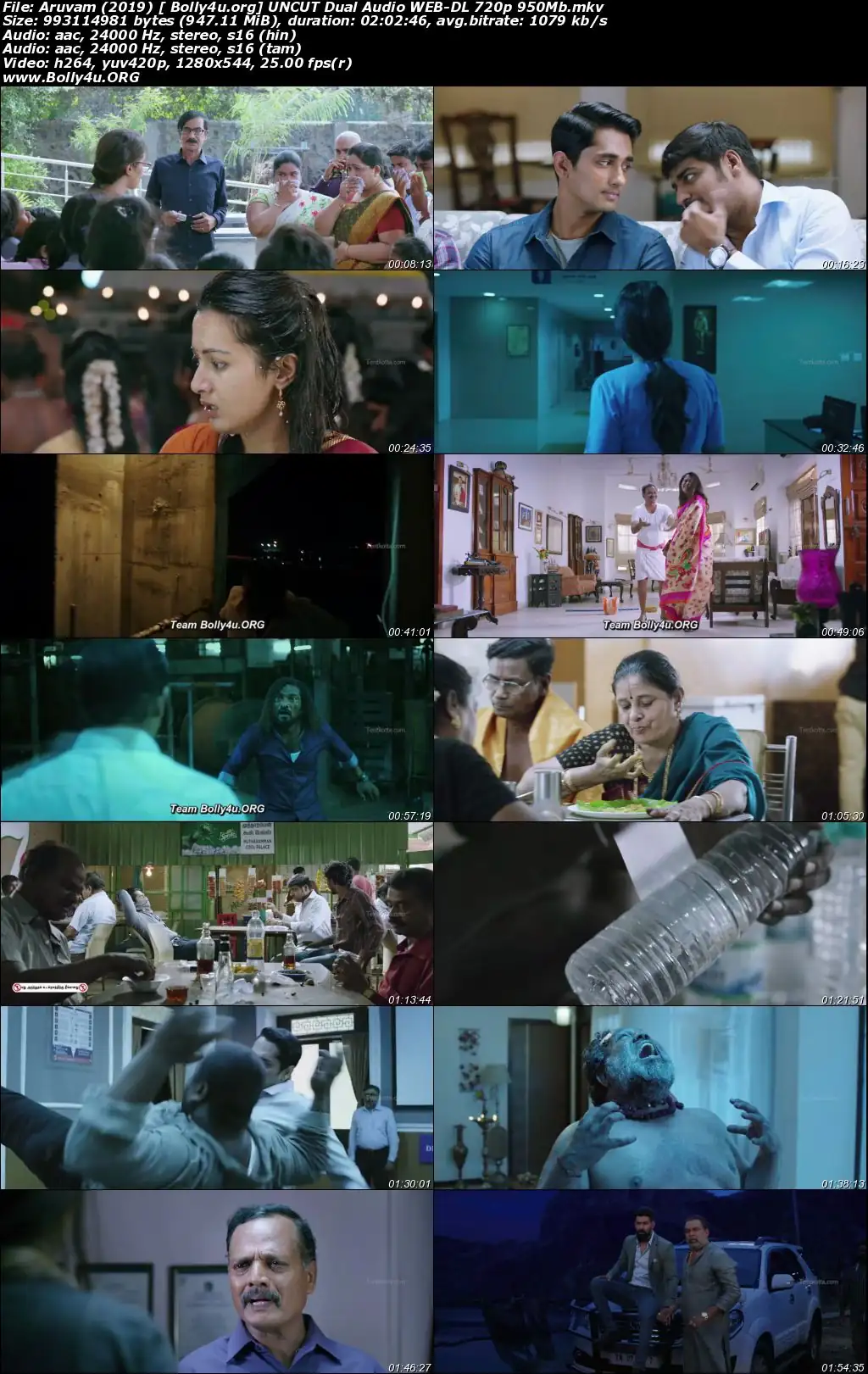 Aruvam 2019 WEB-DL 950Mb UNCUT Hindi Dual Audio 720p Download