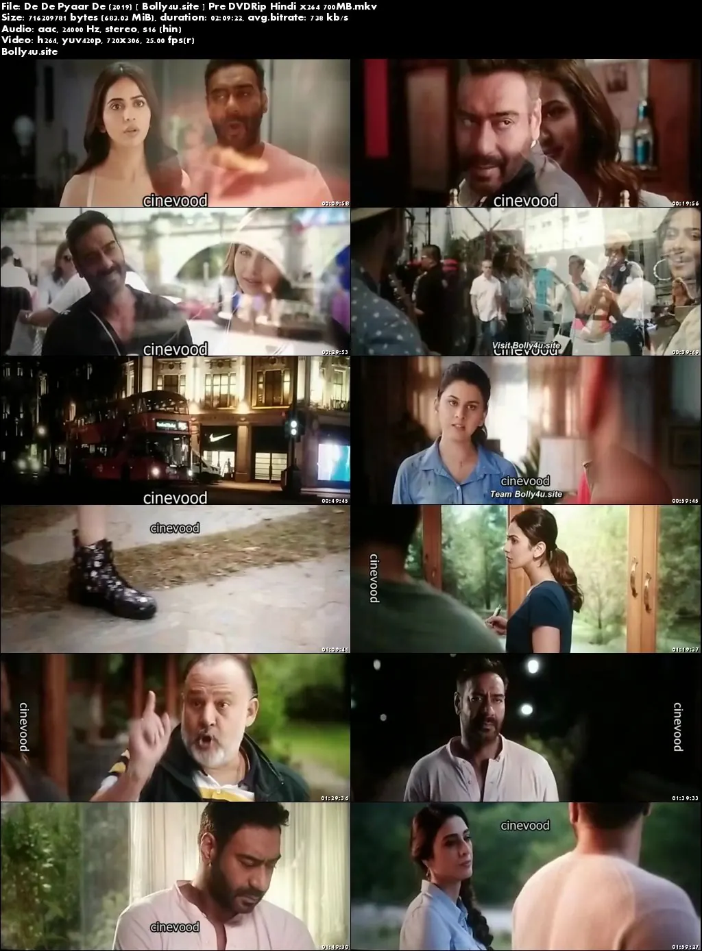 De De Pyaar De 2019 Pre DVDRip 700MB Hindi x264 Download
