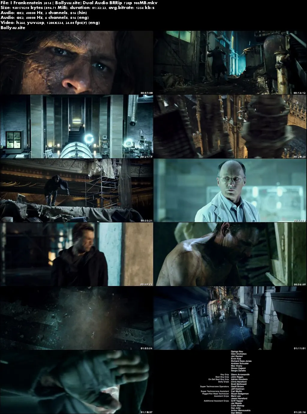 I Frankenstein 2014 BRRip 300MB Hindi Dual Audio 480p Download