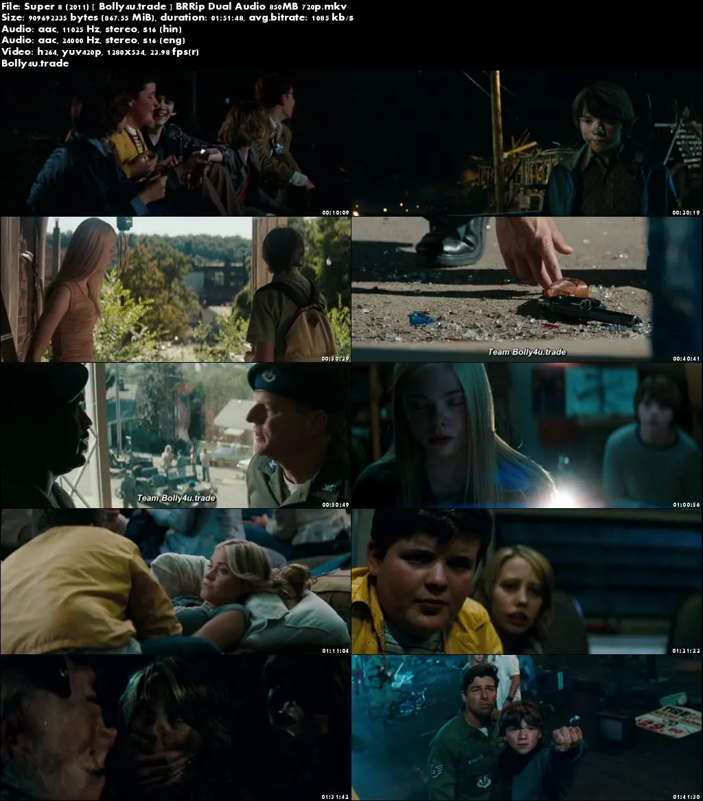 Super 8 2011 BRRip 850MB Hindi Dual Audio ORG 720p Download