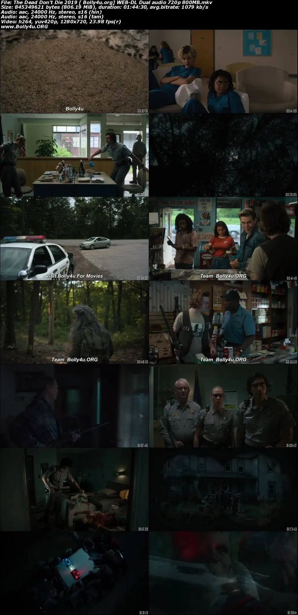 The Dead Don't Die 2019 WEB-DL 800MB Hindi Dual Audio 720p Download