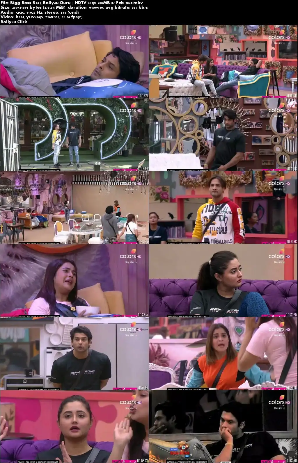 Bigg Boss S13 HDTV 480p 280MB 07 Feb 2020 Download Bigg Boss S13 HDTV 480p 280MB 07 Feb 2020 Download