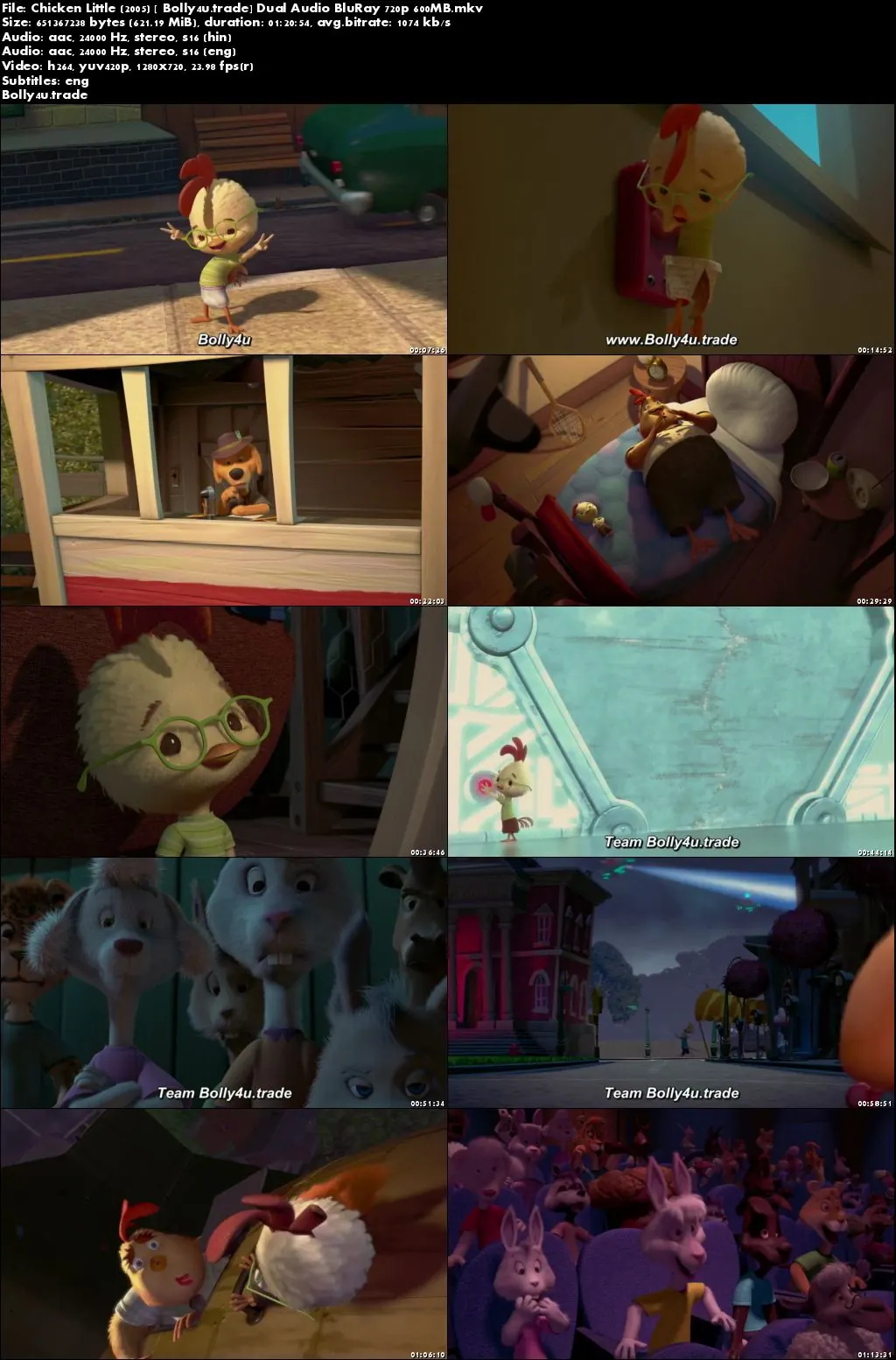 Chicken Little 2005 BluRay 600MB Hindi Dual Audio 720p Download Chicken Little 2005 BluRay 600MB Hindi Dual Audio 720p Download