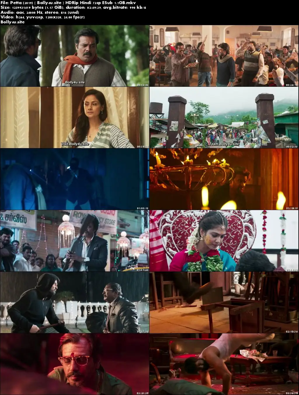 Petta 2019 HDRip 1.1GB ORG Hindi 720p ESub Download