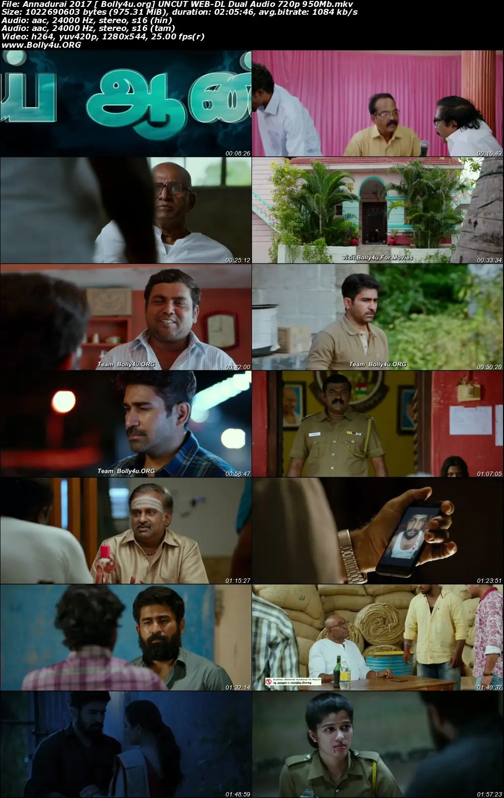 Annadurai 2017 WEB-DL 400Mb UNCUT Hindi Dual Audio 480p Download