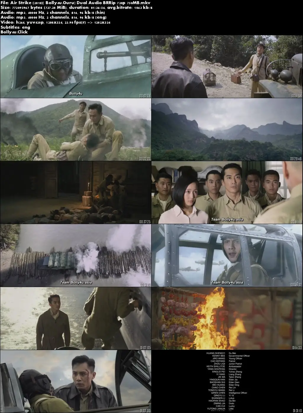 Air Strike 2018 BRRip 750Mb Hindi Dual Audio 720p Download