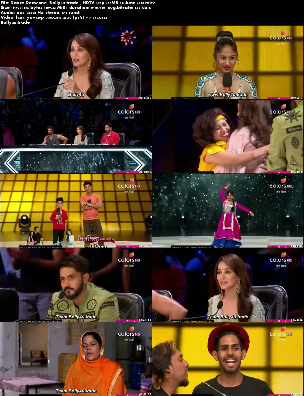 Dance Deewane HDTV 480p 200MB 10 June 2018 Download
