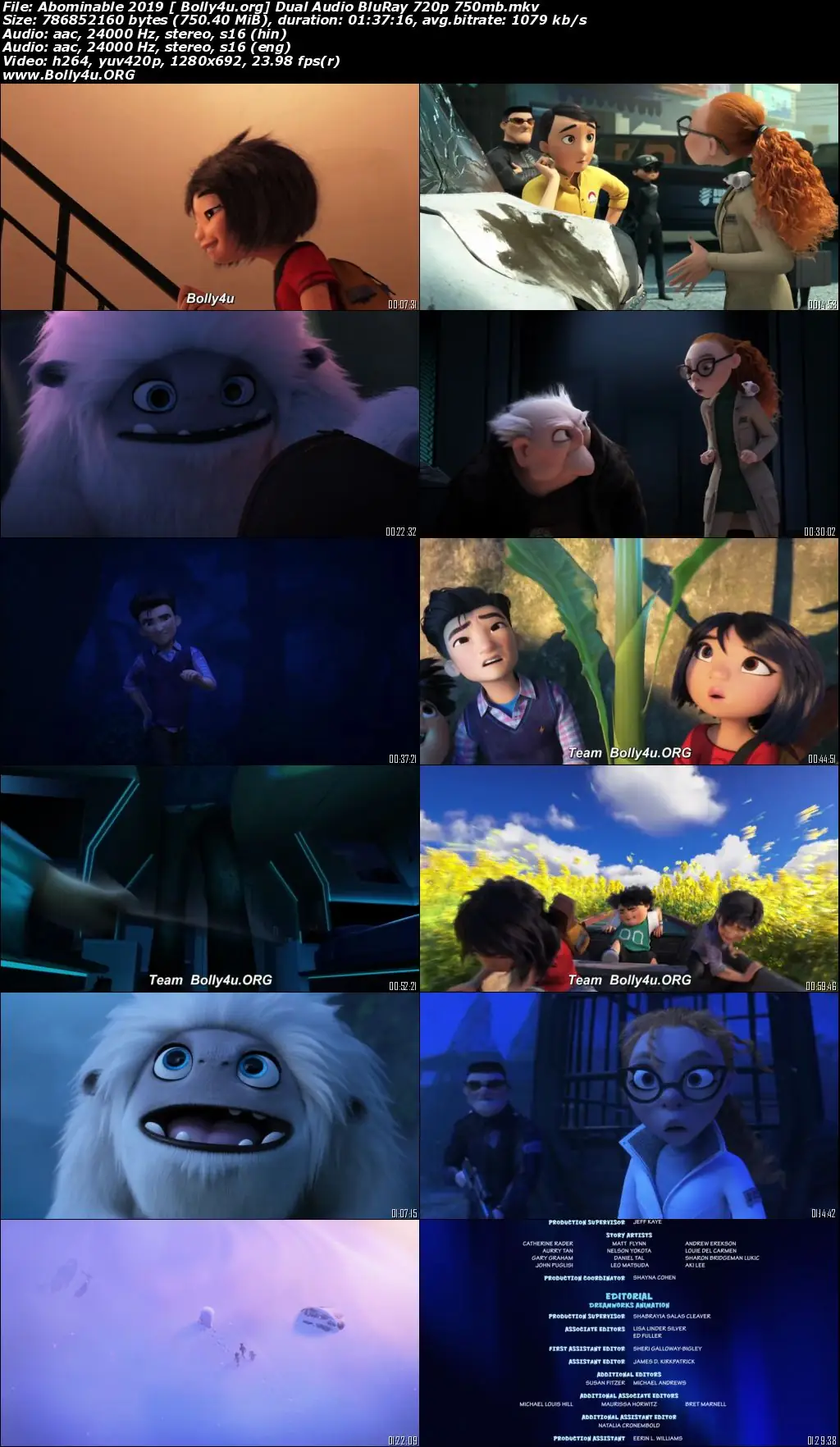 Abominable 2019 BluRay 750Mb Hindi Dual Audio 720p Download