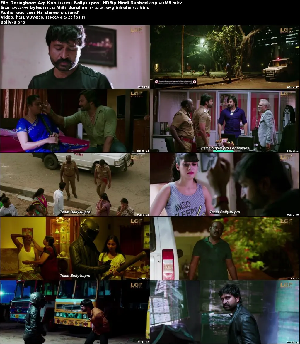 Daringbaaz ACP Kaali 2019 HDRip 300MB Hindi Dubbed 480p Download