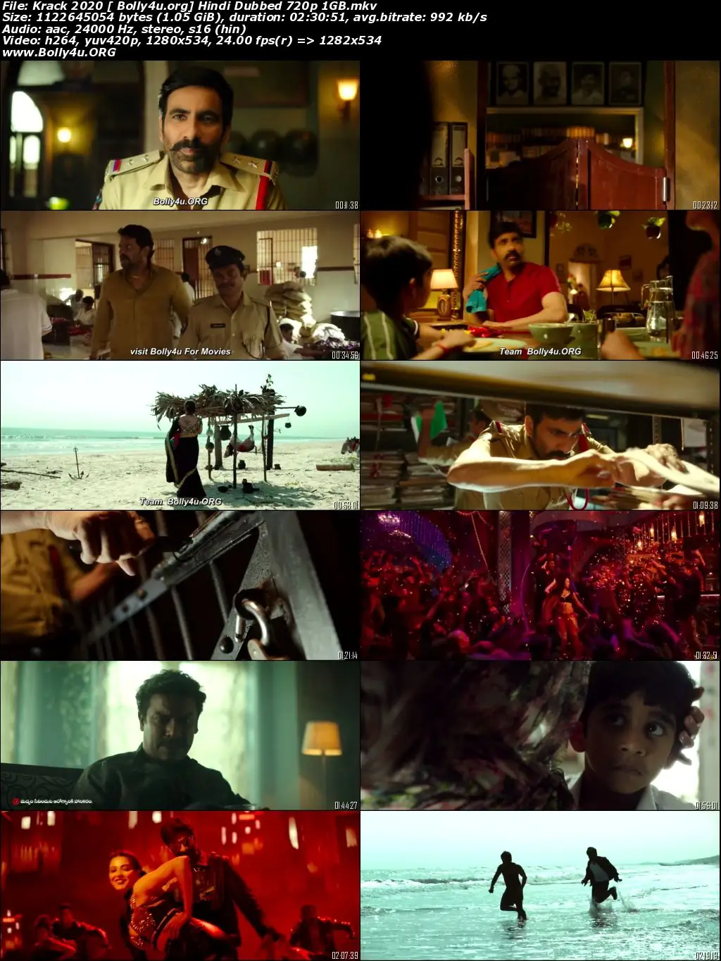 Krack 2020 HDRip 1Gb Hindi Dubbed ORG 720p Download
