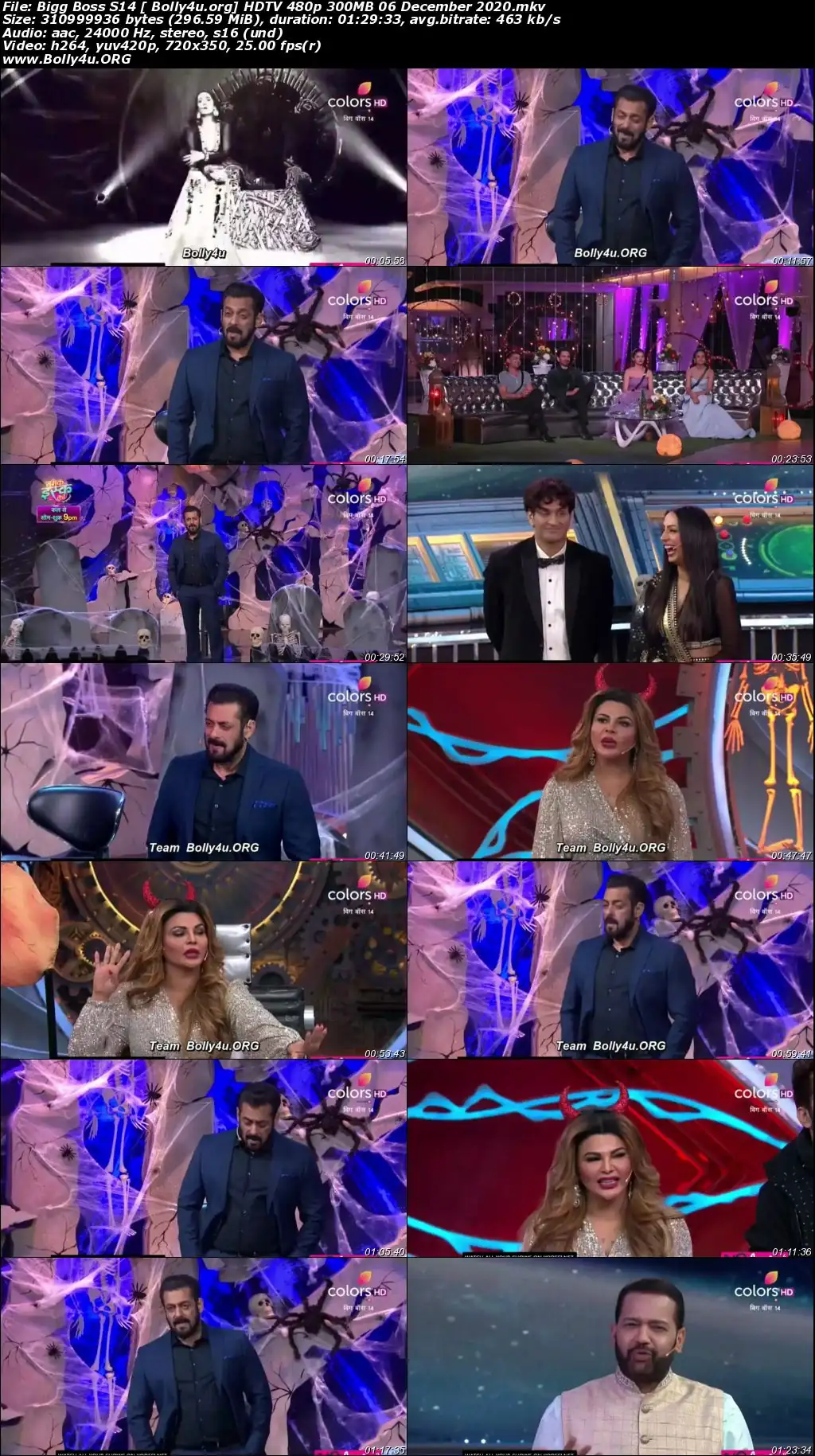 Bigg Boss S14 HDTV 480p 300MB 06 December 2020 Download Bigg Boss S14 HDTV 480p 300MB 06 December 2020 Download