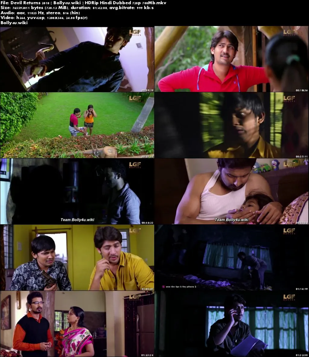 Devil Returns 2018 HDRip 700MB Hindi Dubbed 720p Download