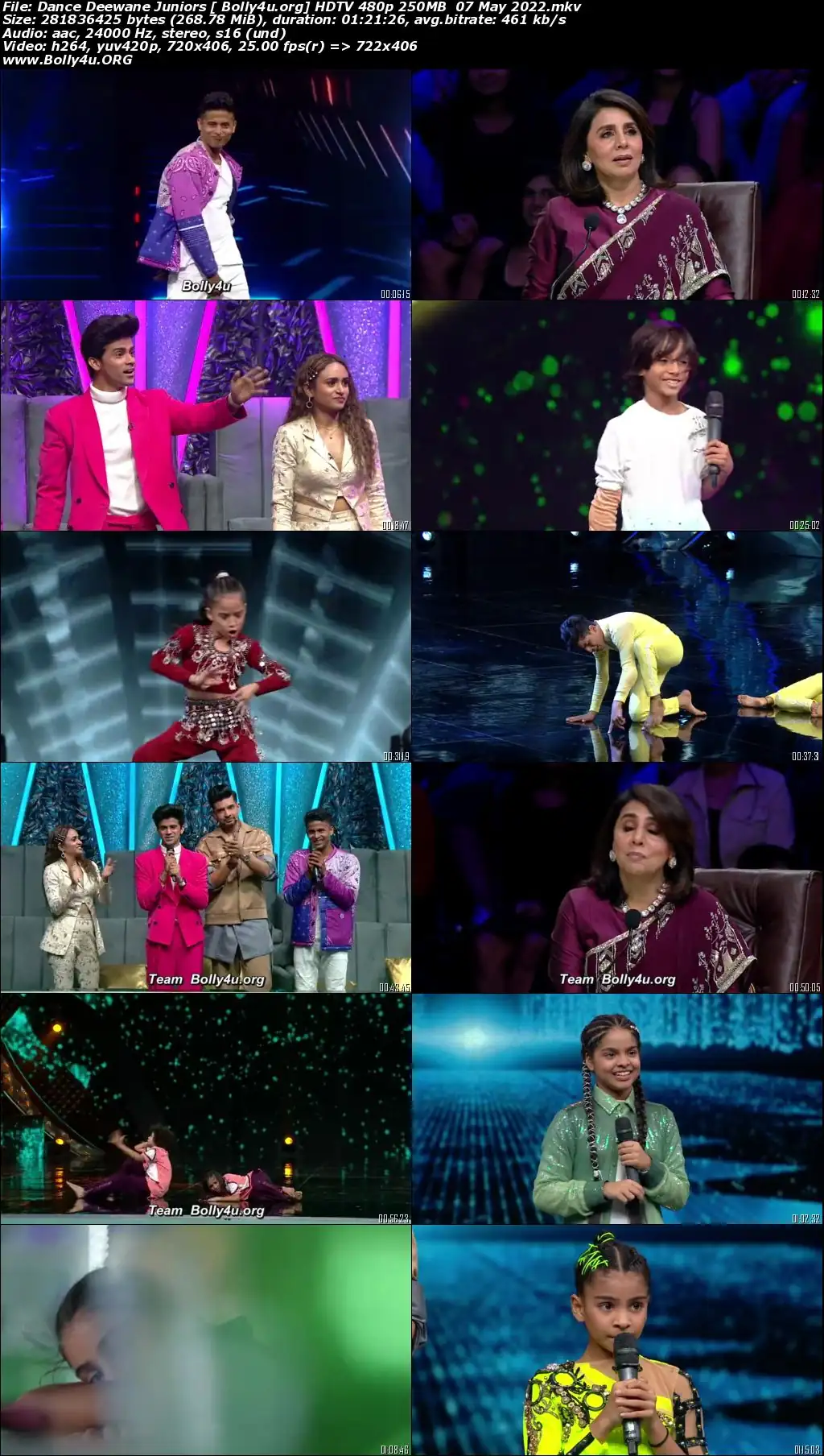 Dance Deewane Juniors HDTV 480p 250MB 07 May 2022 Download