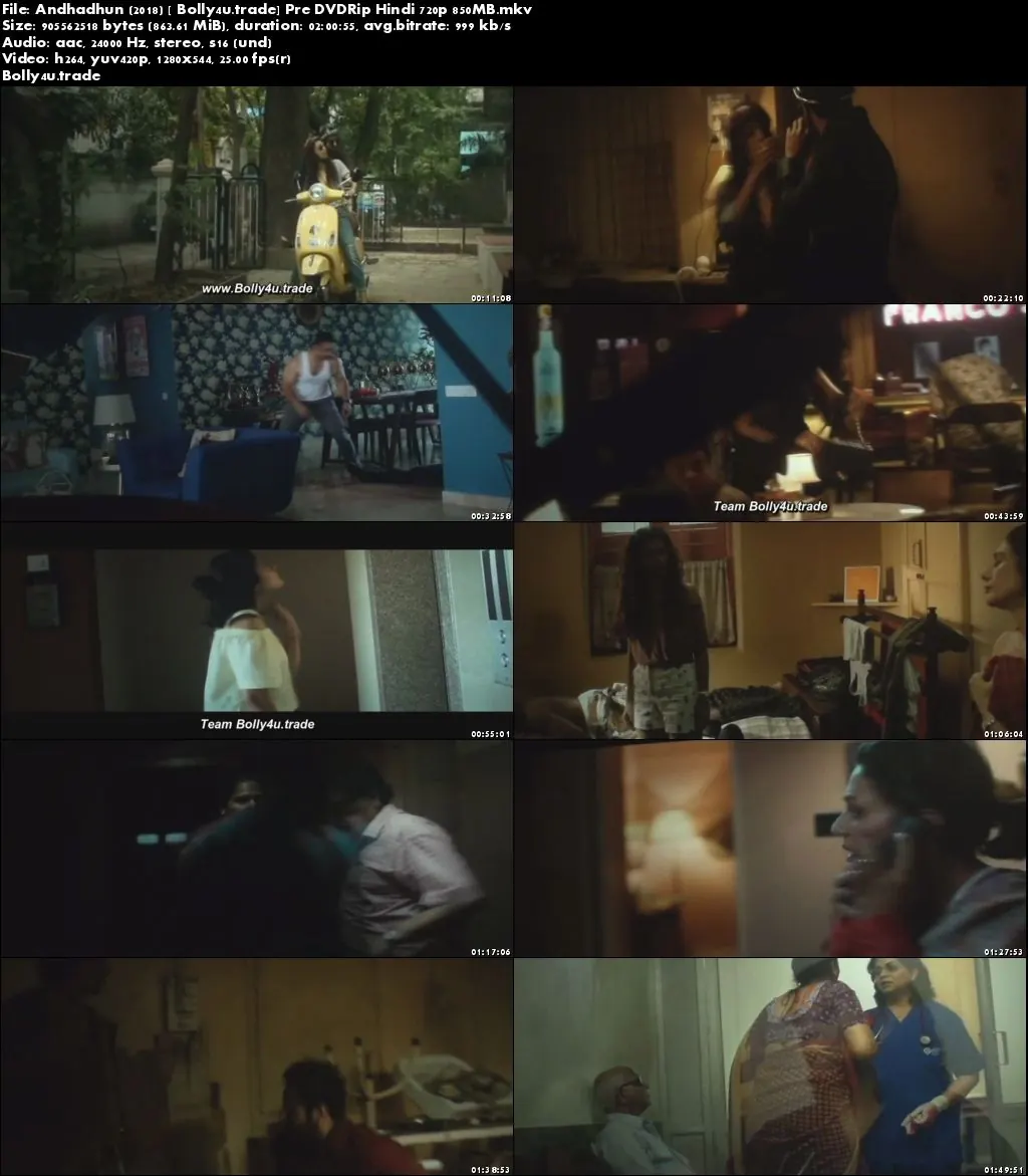 Andhadhun 2018 Pre DVDRip 300Mb Full Hindi Movie Download 480p