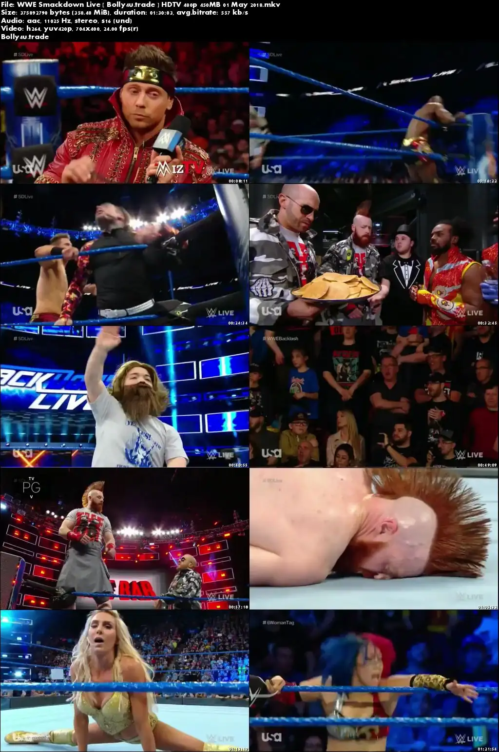 WWE Smackdown Live HDTV 480p 350MB 01 May 2018 Download WWE Smackdown Live HDTV 480p 350MB 01 May 2018 Download