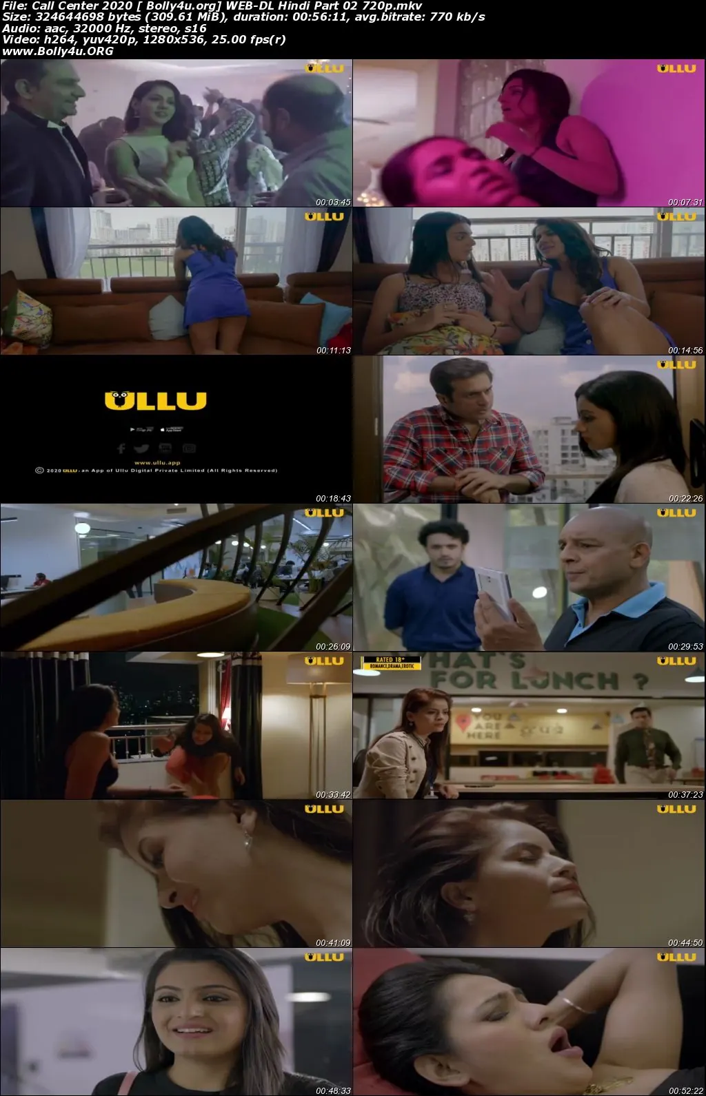 Call Center 2020 WEB-DL 300Mb Hindi Part 02 ULLU 720p Download