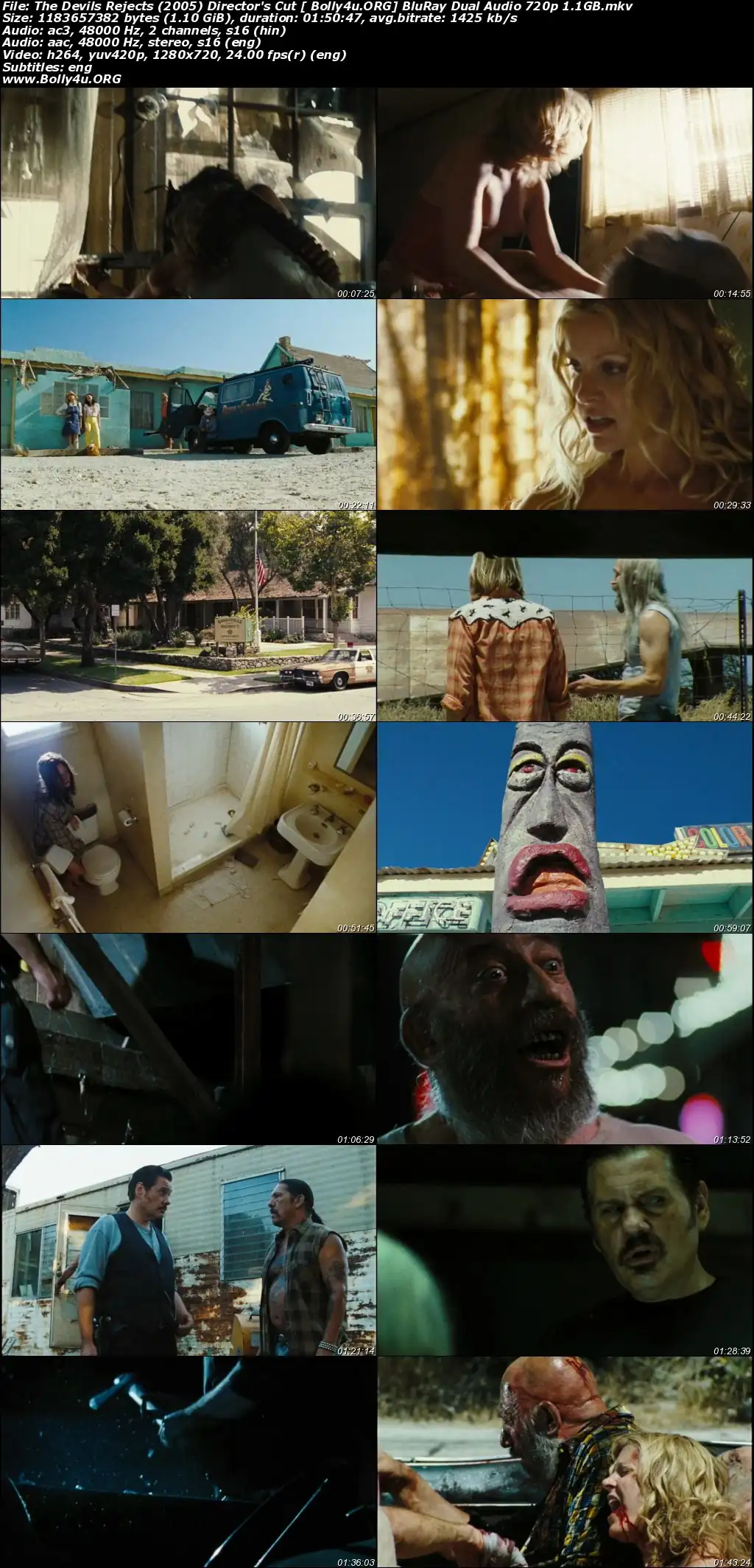 The Devils Rejects 2005 BRRip 1.1GB Directors Cut Hindi Dual Audio 720p Download